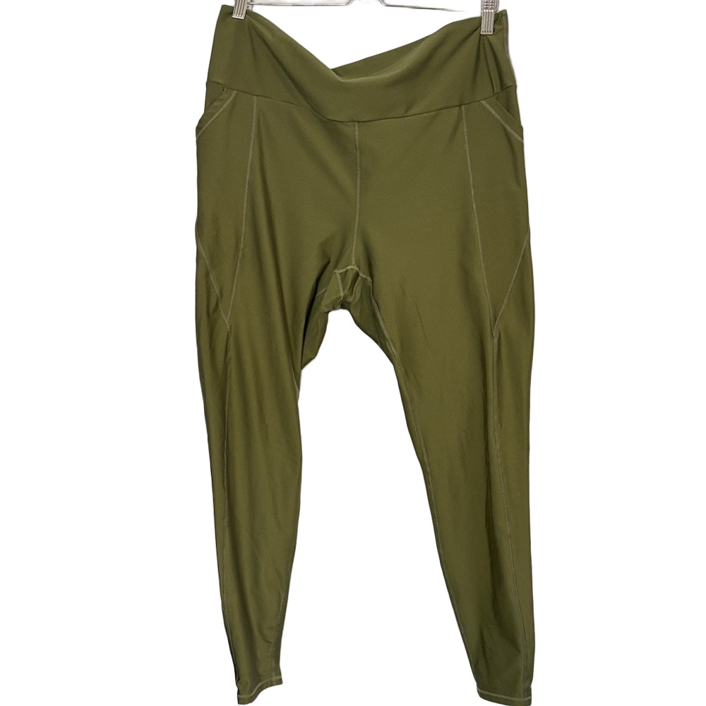 Oraki Olive Green Leggings Plus Size
